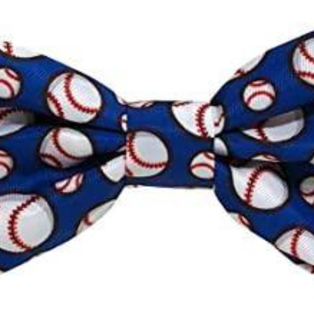Baseball Dog Bow Tie